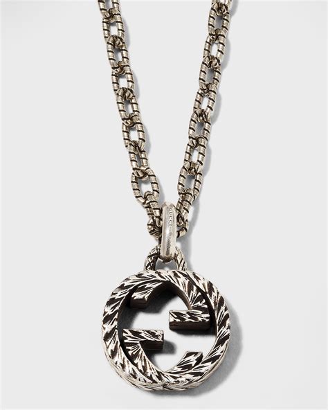 gucci necklace mens nordstrom|gucci interlocking g necklace men's.